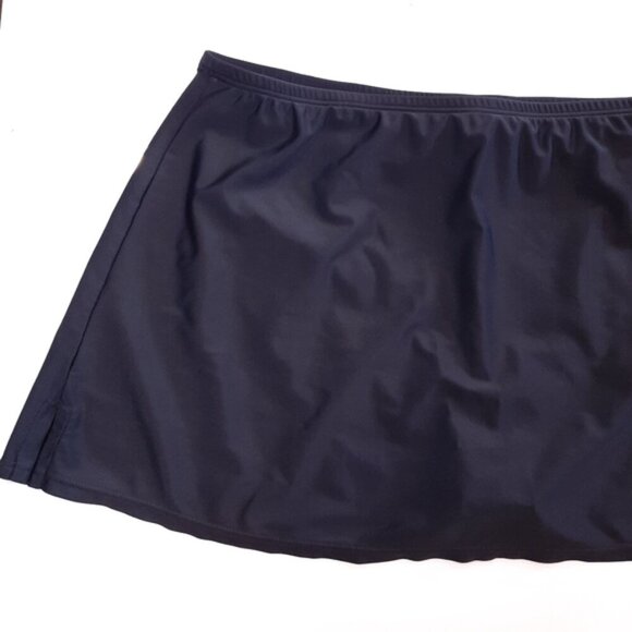 LIZ CLAIBORNE Swim Skirt Solid Black Plus Size 18W Tummy Control Panel - Picture 4 of 11